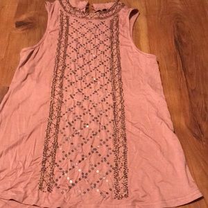 Coral beaded top